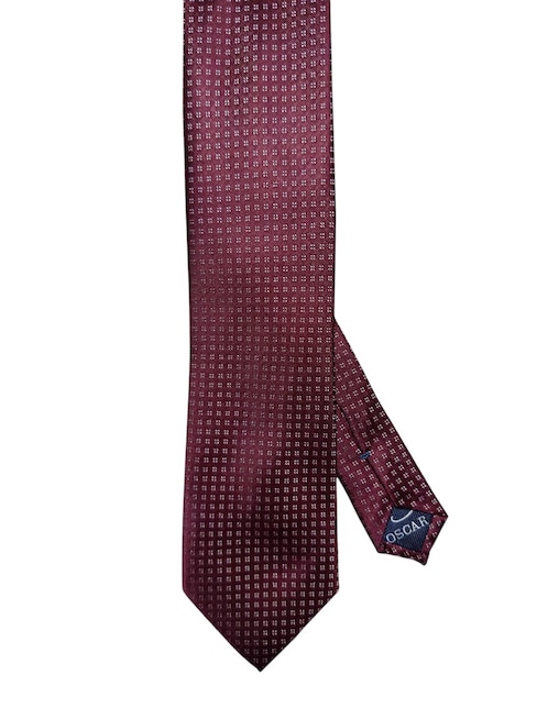 Corbata regular de seda estampado geométrico para hombre 1