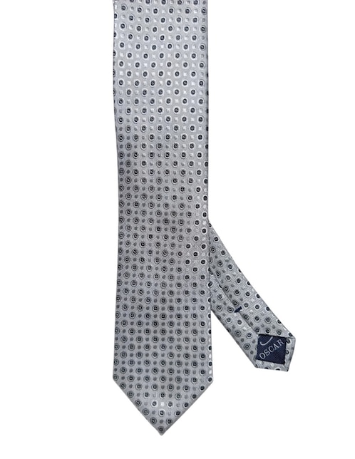 CORBATA O DE LA RENTA GEOMÉT, PLATEADOA