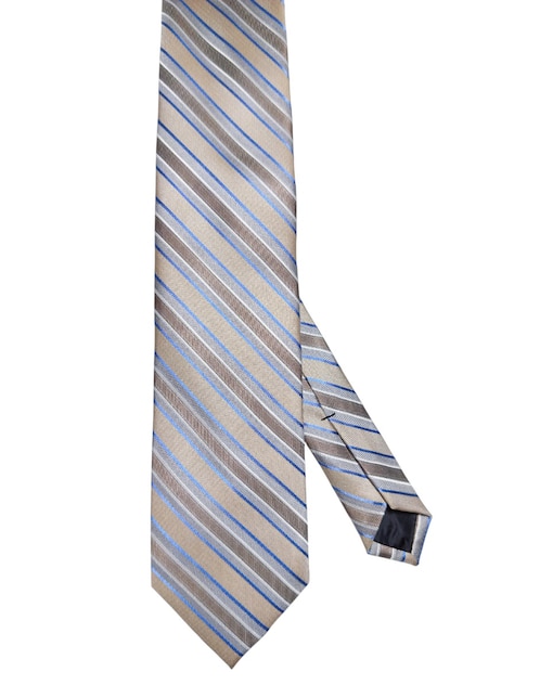 Corbata regular de seda estampado a rayas para hombre 1