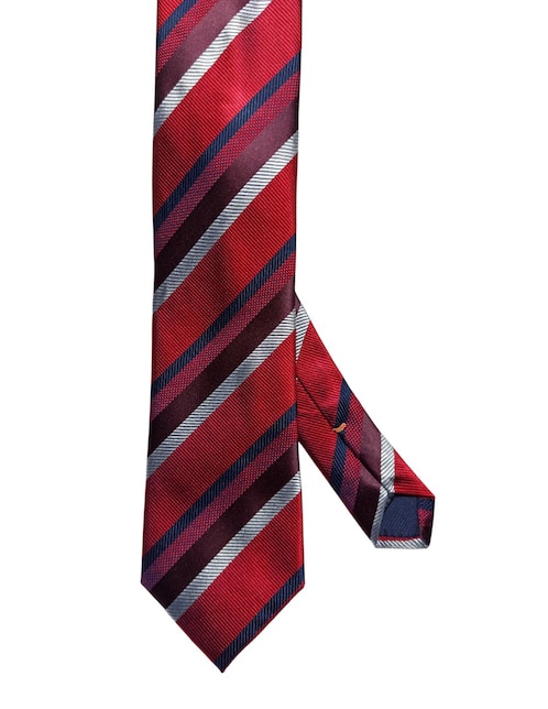 CORBATA JBE A RAYAS REGULAR SEDA, ROJO