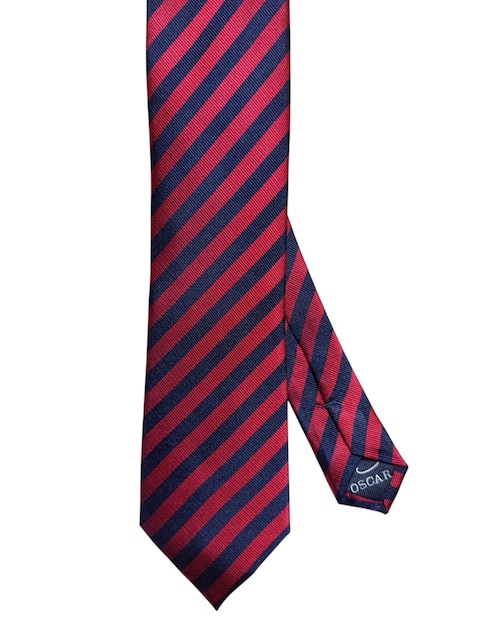Corbata regular de seda estampada a rayas para hombre 1