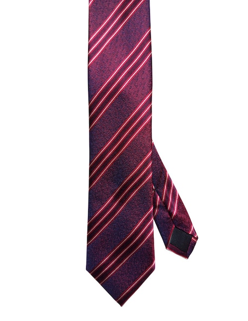 Corbata regular de seda estampado a rayas para hombre 1