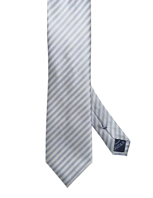 Corbata regular de seda estampado a rayas para hombre 1
