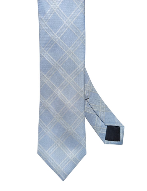 Corbata regular de seda estampado a cuadros para hombre 1