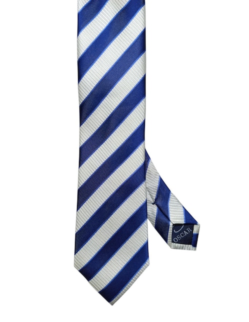 Corbata regular de seda estampado a rayas para hombre 1