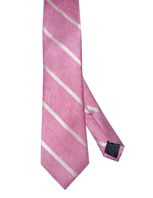 Corbata regular de seda estampado a rayas para hombre 1
