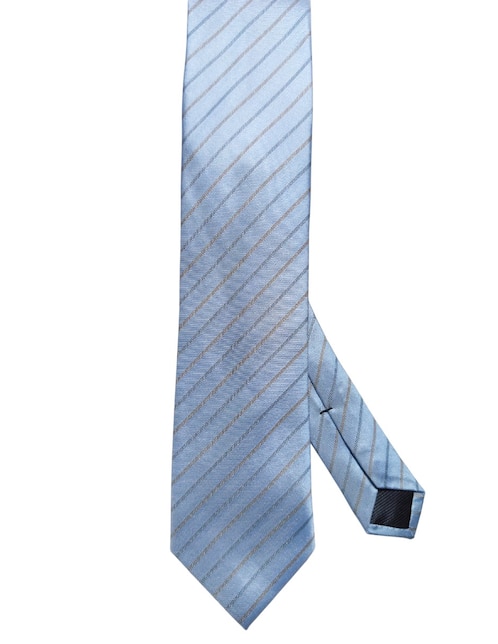 Corbata regular de seda estampado a rayas para hombre 1