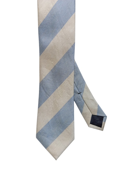 Corbata regular de seda estampado a rayas para hombre 1