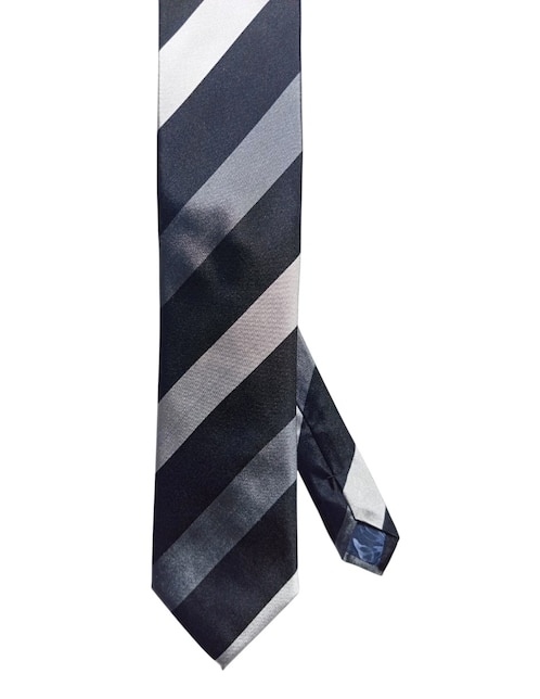 Corbata regular de seda estampado a rayas para hombre 1