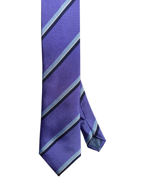 Corbata regular de seda estampado a rayas para hombre 1