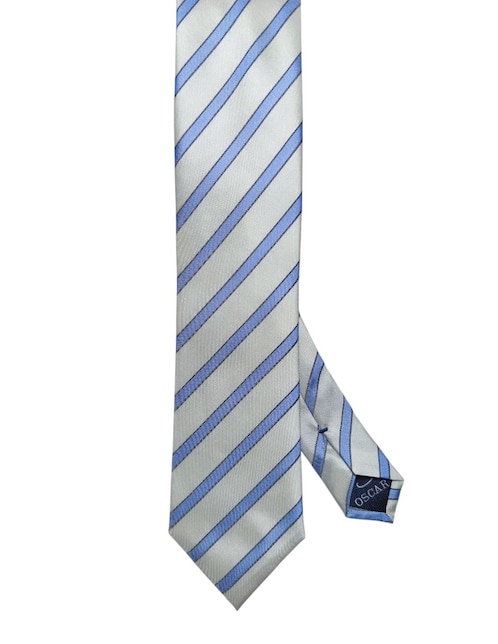 Corbata regular de seda estampada a rayas para hombre 1