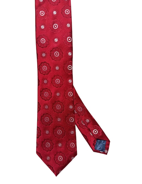Corbata regular de seda estampado floral para hombre 1
