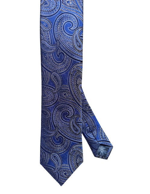Corbata regular de seda estampado paisley para hombre 1