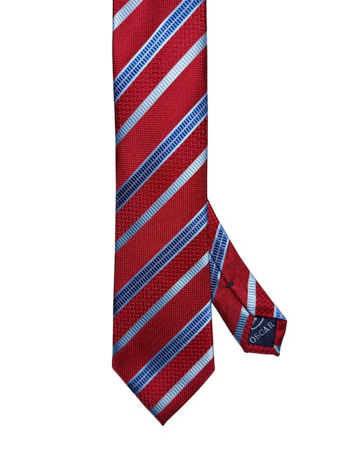 CORBATA O DE LA RENTA A RAYAS RE, ROJOS