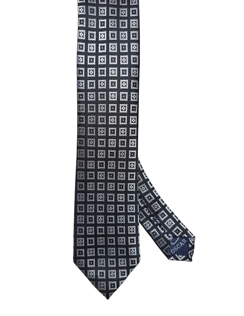 Corbata regular de seda estampada para hombre 1