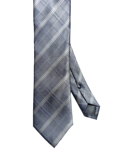 Corbata regular de seda estampado a cuadros para hombre 1