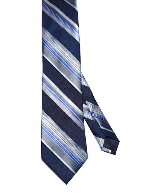 Corbata regular de seda estampado a rayas para hombre 1