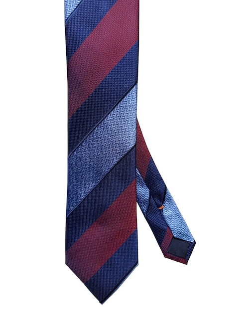 Corbata regular de seda estampado a rayas para hombre 1