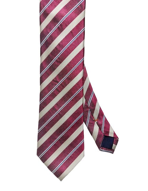 CORBATA JBE A RAYAS REGULAR SEDA, ROJO