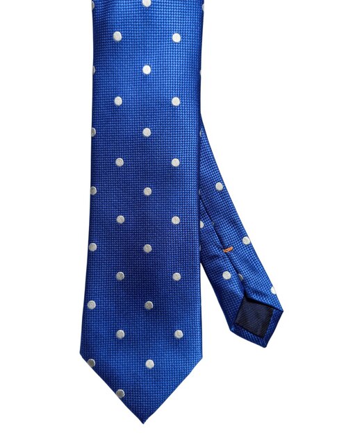 Corbata regular de seda estampado lunares para hombre 1