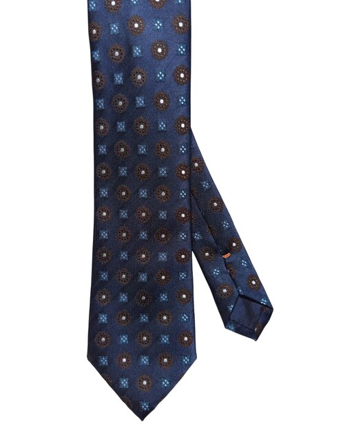 Corbata regular de seda estampado floral para hombre 1