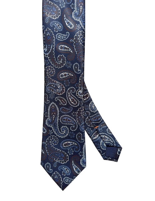 Corbata regular de seda estampado paisley para hombre 1