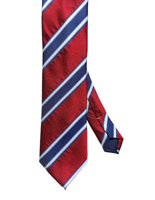 CORBATA JBE A RAYAS REGULAR SEDA, ROJO