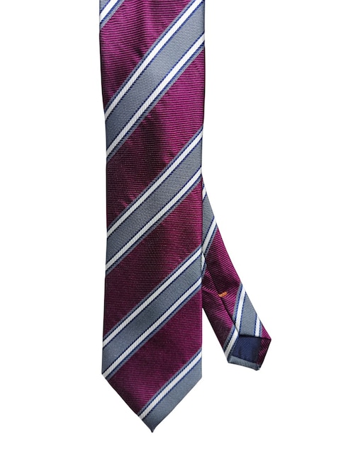 Corbata regular de seda estampado a rayas para hombre 1