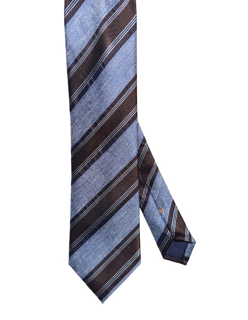 Corbata regular de seda estampado a rayas para hombre 1