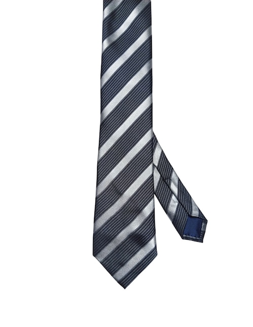 Corbata regular de seda estampado a rayas para hombre 1