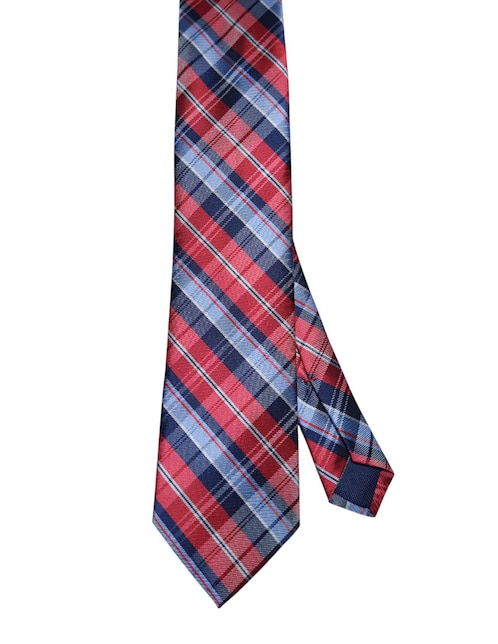 CORBATA TOMMY A CUADROS REGULAR , ROJO