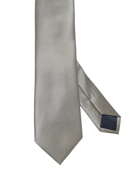 CORBATA CK GRÁFICO REGULAR SEDA, BEIGE