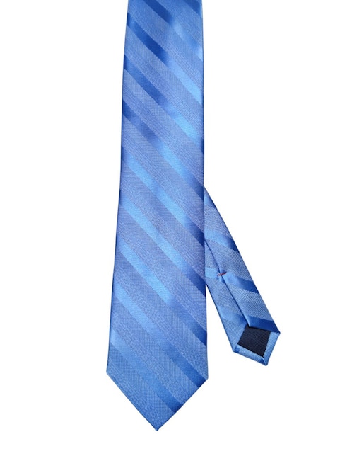 Corbata regular de seda estampado a rayas para hombre 1