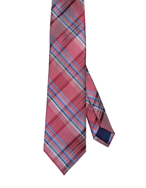 CORBATA TOMMY A CUADROS REGULAR , ROJO