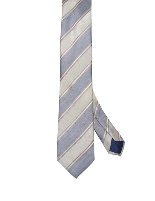 Corbata regular de seda estampado a rayas para hombre 1