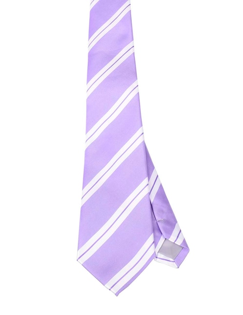 Corbata regular estampado a rayas para hombre 1