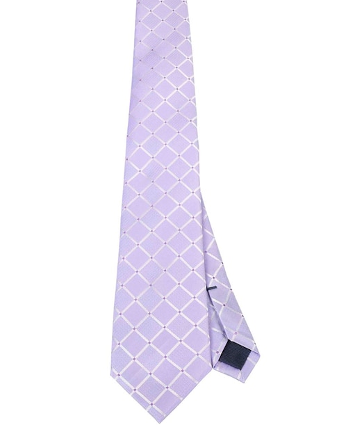 Corbata regular estampado a cuadros para hombre 1