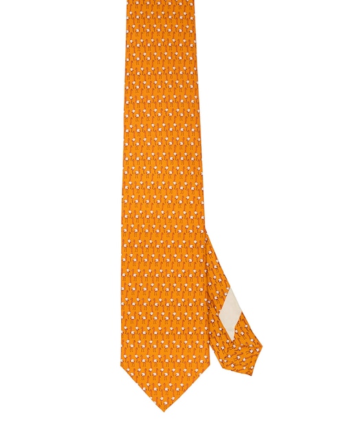 Corbata regular de seda estampado gráfico para hombre 1