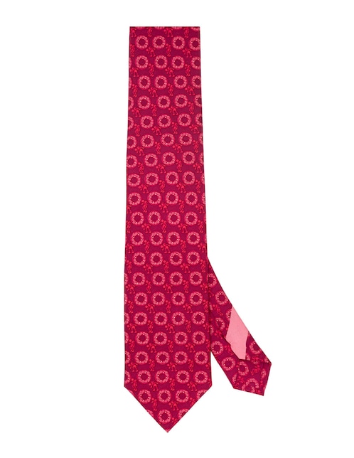 Corbata regular de seda estampado gráfico para hombre 1
