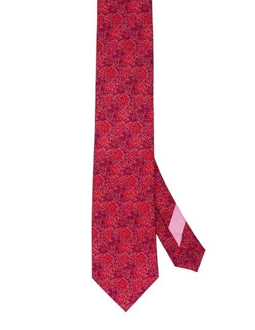 Corbata regular de seda estampada para hombre 1