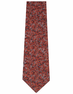 Corbata Pineda Covalin slim seda roja estampada