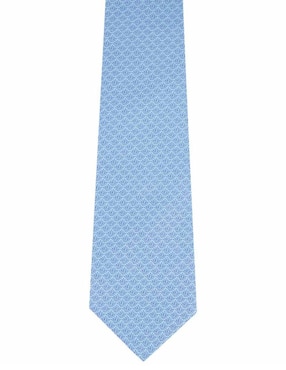 Corbata Pineda Covalin Slim Seda Azul Estampada