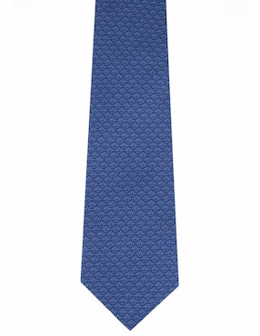 Corbata Pineda Covalin Slim Seda Azul Marino Estampada