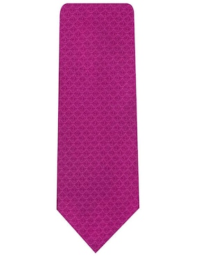 Corbata Pineda Covalin Slim Seda Fucsia Estampada