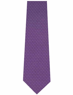 Corbata Pineda Covalin slim seda morada estampada