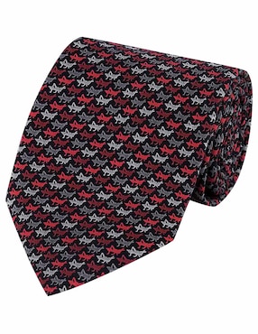 Corbata Pineda Covalin Slim Seda Roja Estampada