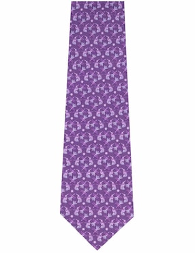 Corbata Pineda Covalin slim seda morada estampada
