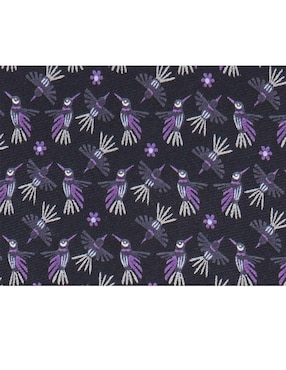 Corbata Pineda Covalin slim seda negra estampada