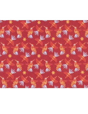 Corbata Pineda Covalin slim seda roja estampada