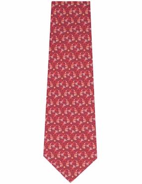 Corbata Pineda Covalin Slim Seda Vino Con Diseño Floral